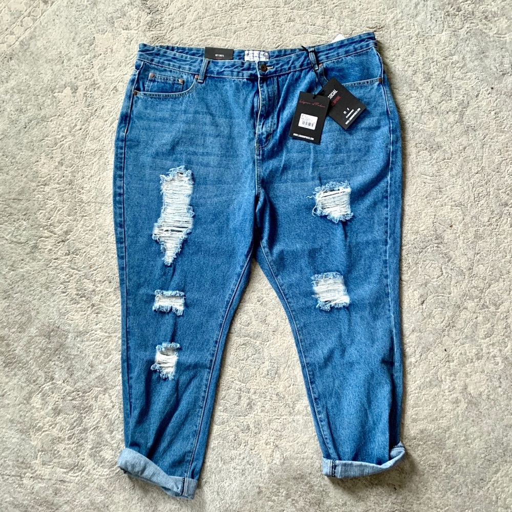 LiquorNPoker Distressed High Waisted Jeans